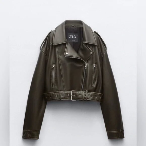 Zara Faux Leather Jacket - Picture 1 of 5